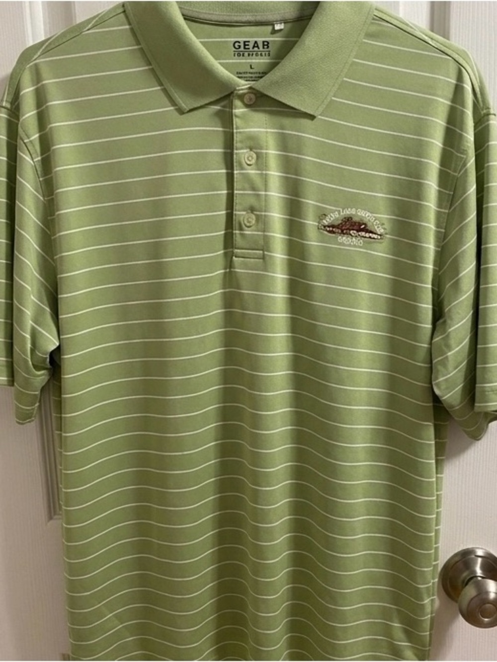 Gear For Sports Plum Lake Golf Club Polo - Green Striped - Men's Large